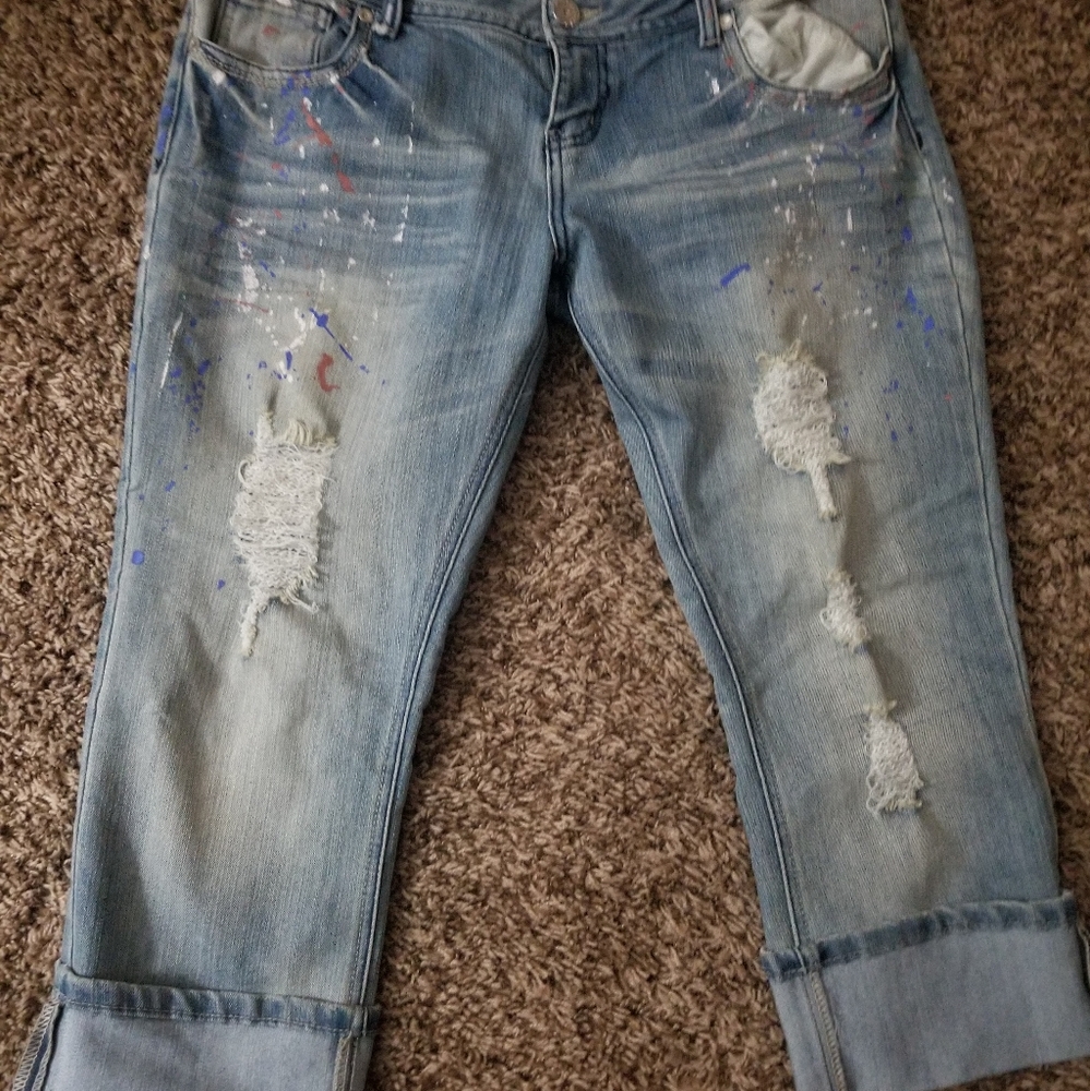 Paint Splattered Capris